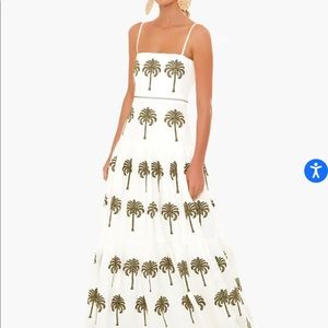 NWT AGUA BY AGUA BENDITA LIMA LINEN MAXI DRESS